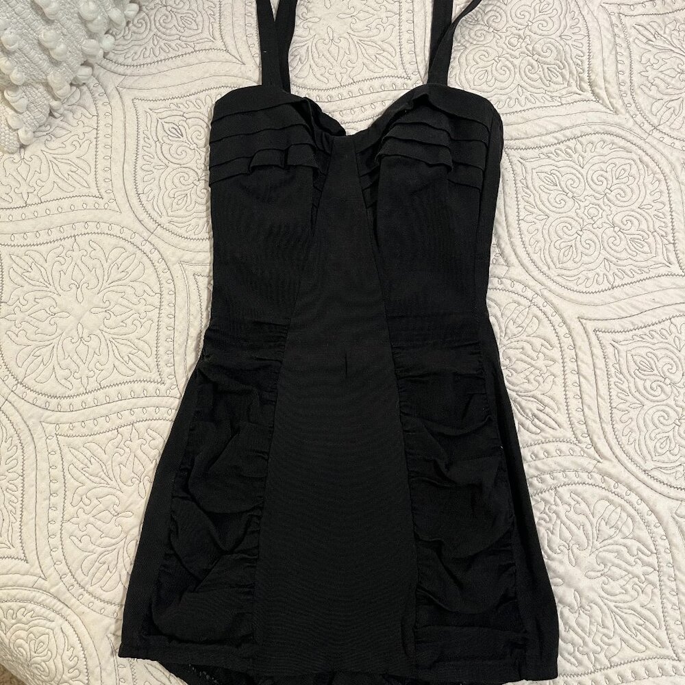 1950's Marilyn Monroe inspired, Catalina Vintage, Black - Size 34 Swimsuit